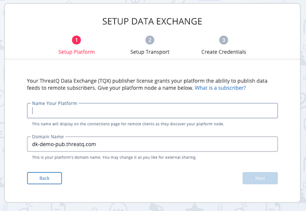 Setup Wizard - Setup Platform